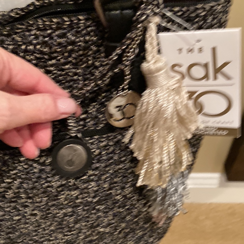Brand new never used the sack boucle black and beige shoulder bag - Picture 7 of 7